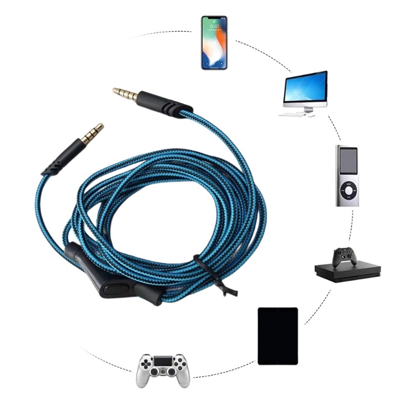 6.5 Feet Replacement Headset Cable for A10 A30 Gaming Headset Universal Cord