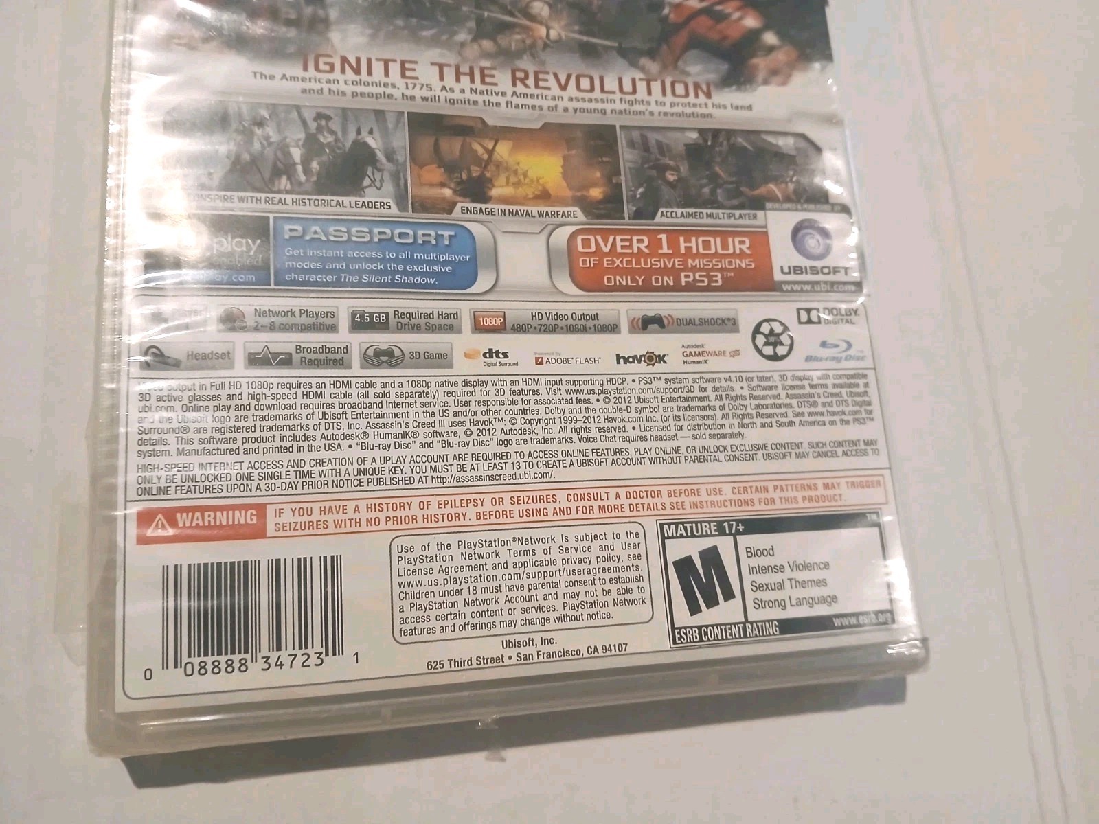 Assassin’s Creed III 3 PS3 Sony PlayStation 3 4 Exclusive Missions