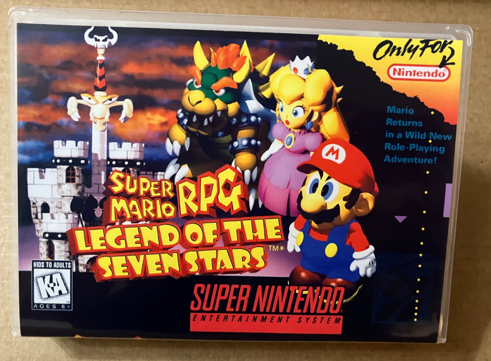 Super Mario RPG (SNES) Game Cartridge & Box | Works, Recently Tested!