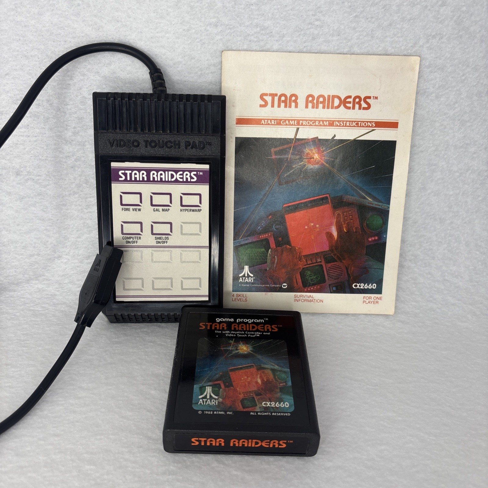 Star Raiders – Atari 2600 – 1982 – Cartridge, Manual & Video Touch Pad – Tested