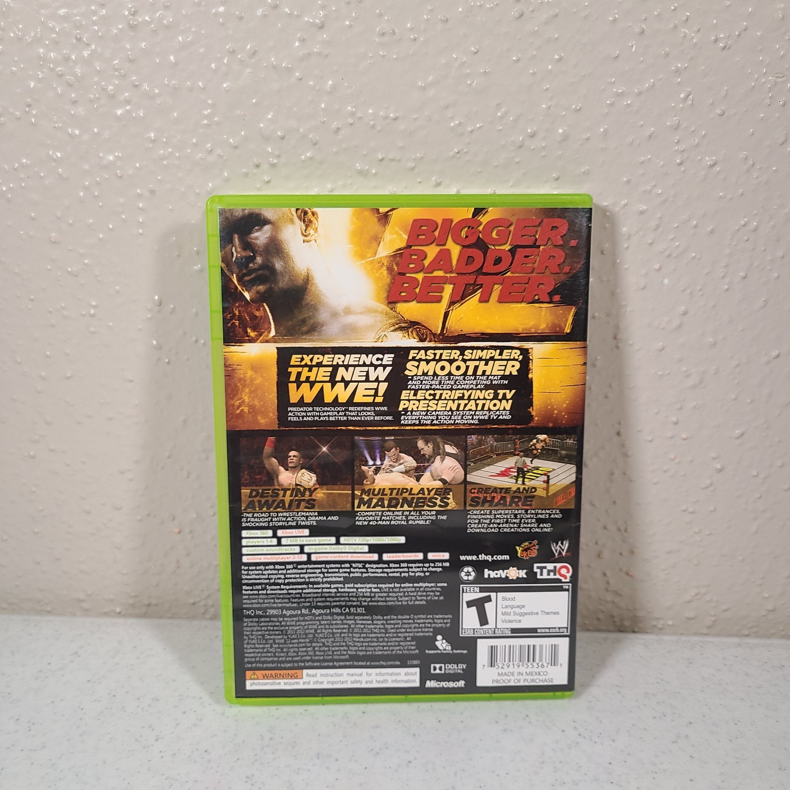 WWE ’12 & 2K15 Microsoft Xbox 360 Game Bundle LOT Tested & Working