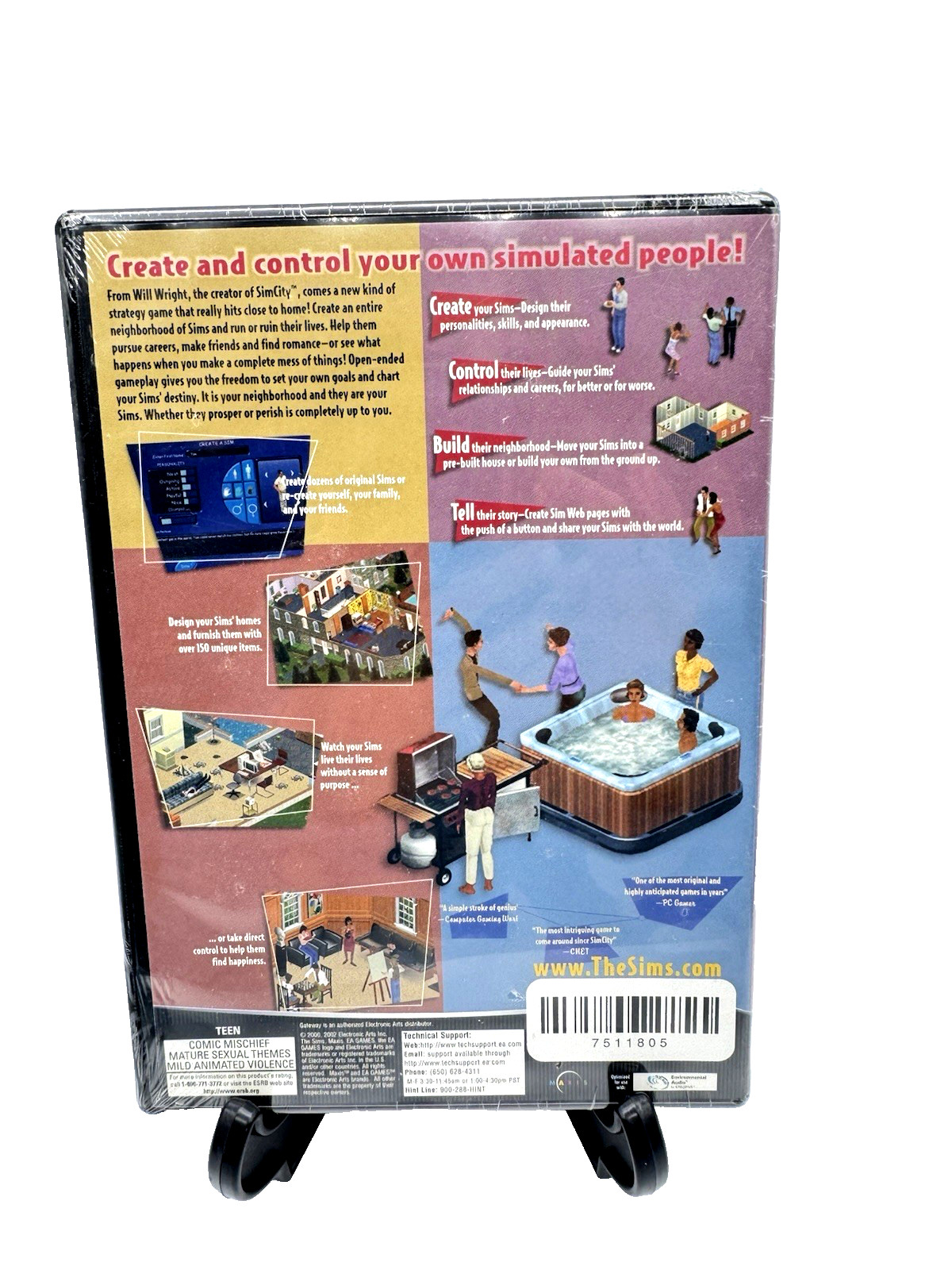 Vintage The Sims 1 Original For PC Game 2002 EA People Simulator Factory Sealed