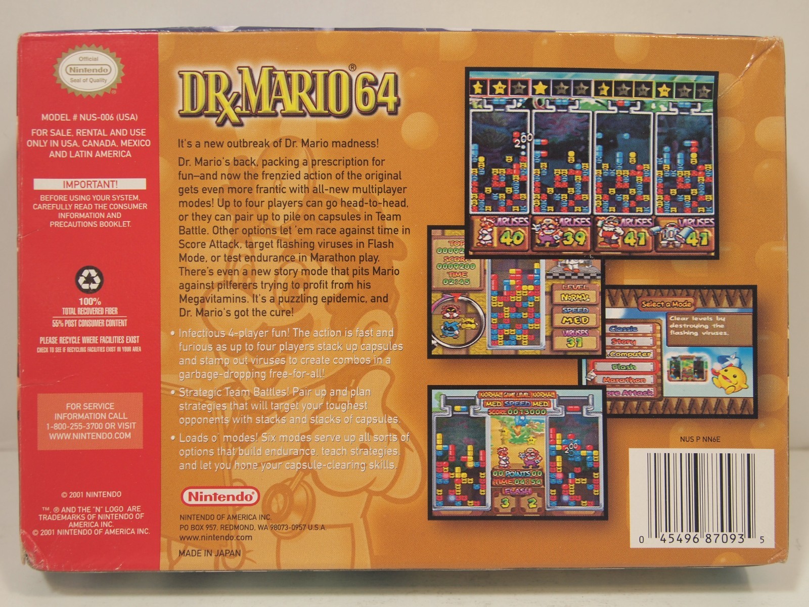 Dr. Mario 64 (Nintendo 64 | N64) Authentic BOX ONLY