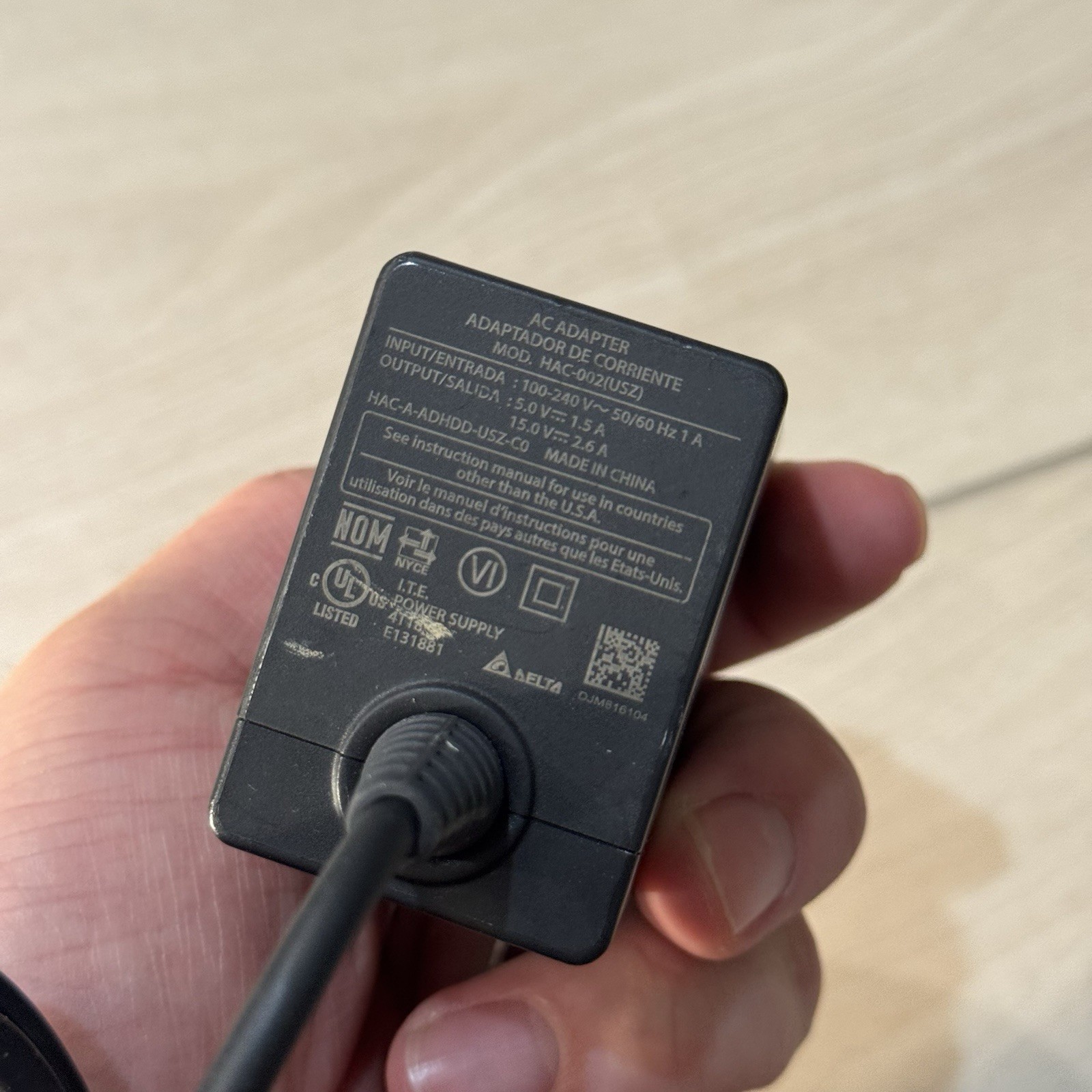 Original Nintendo Switch AC Adapter Power wall Charger wall HAC-002