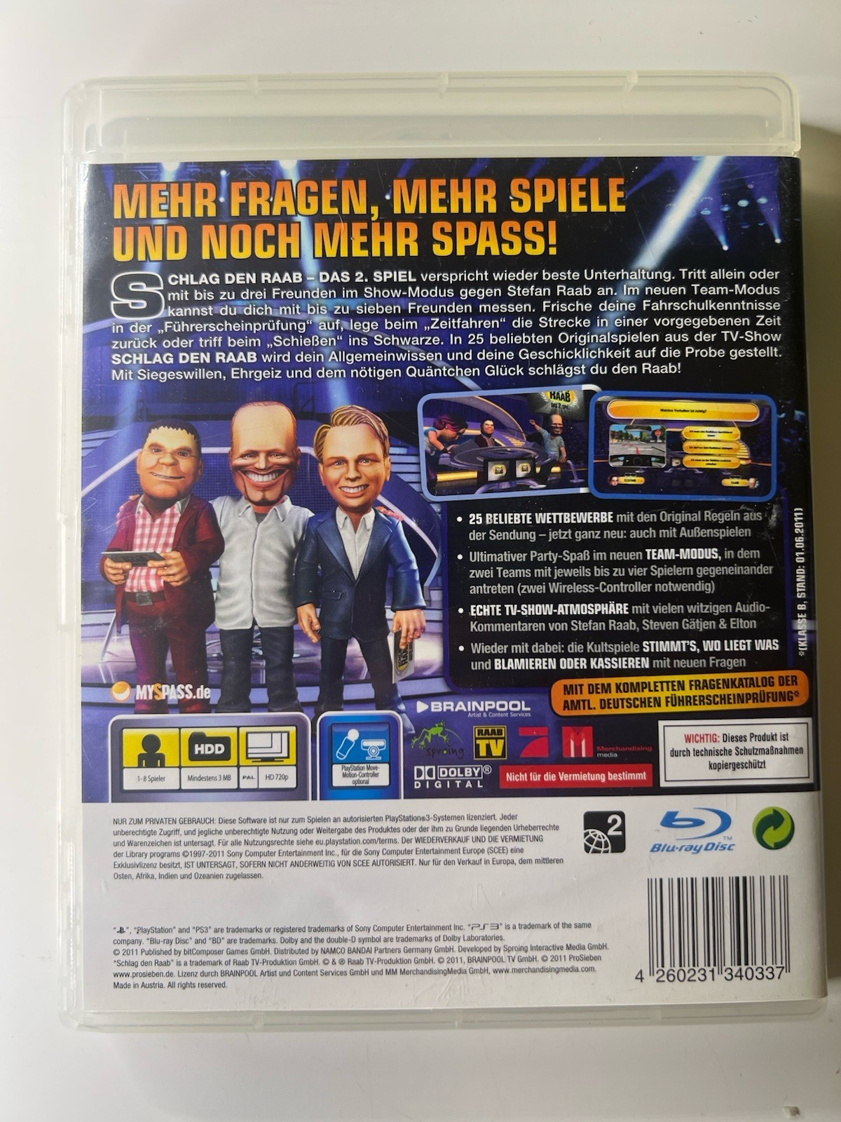 Beat The Raab Sony Playstation 3 PS3 Complete W Manual The 2nd Game German