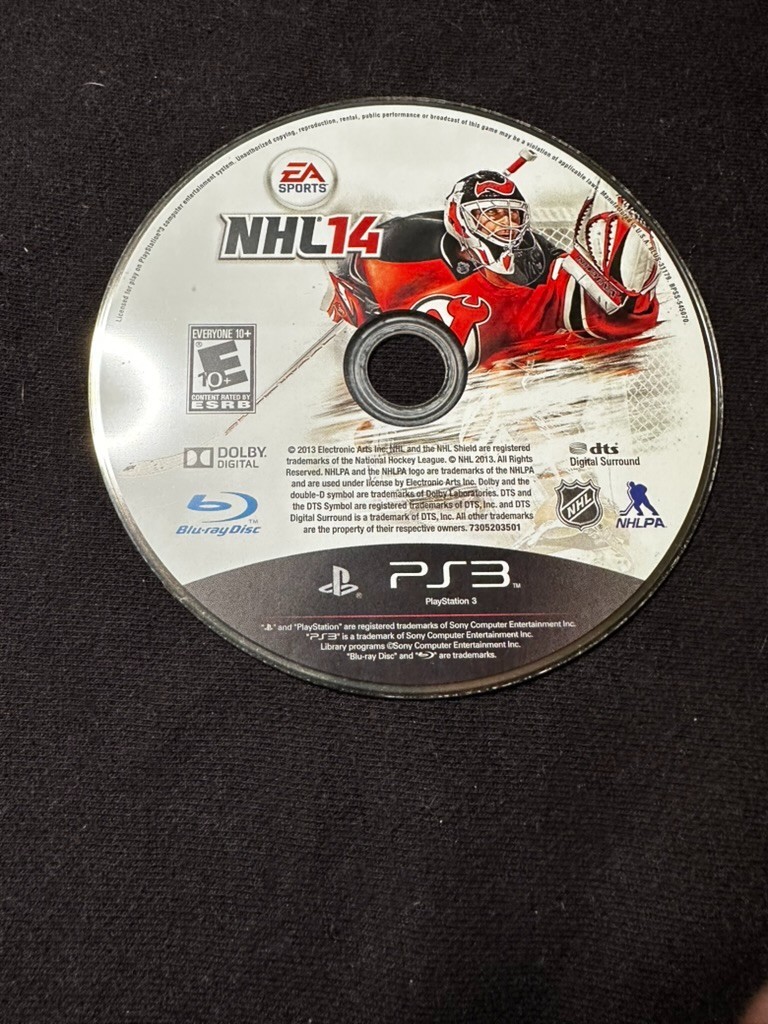 NHL 14 (Sony PlayStation 3, 2013). Disc Only