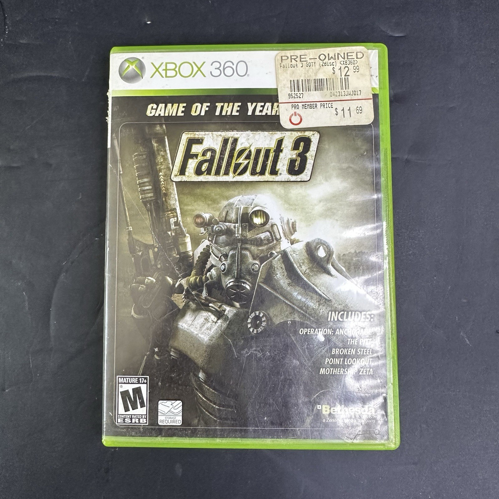 Fallout 3 – Game of the Year Edition (Microsoft Xbox 360, 2009) No Manual