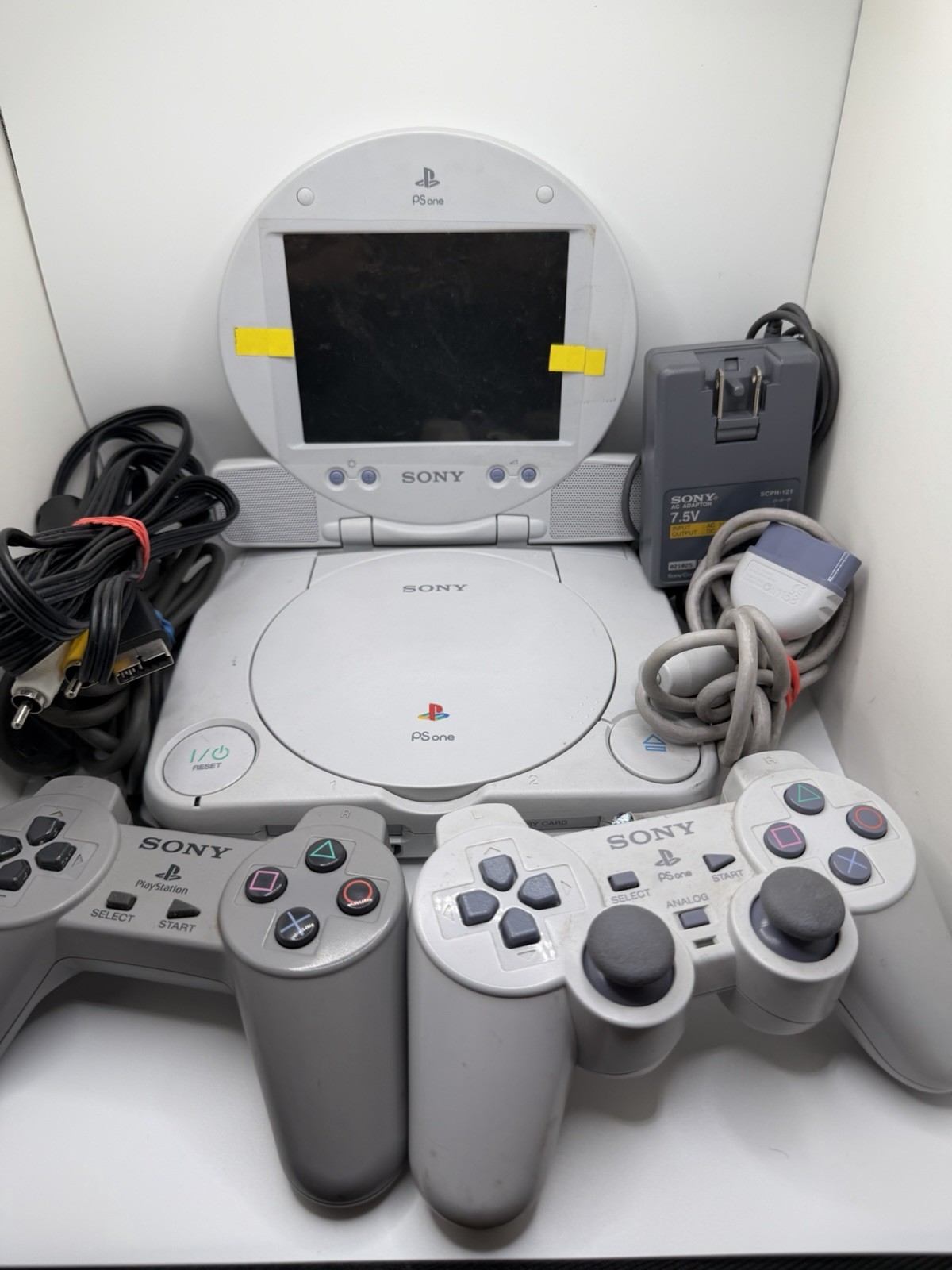 PSOne PS1 Console LCD Screen Combo W/ 2 Controllers