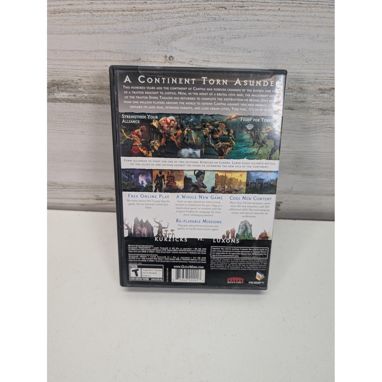 Guild Wars Factions PC Game NCsoft NTSC-U/C Discs Manual Case
