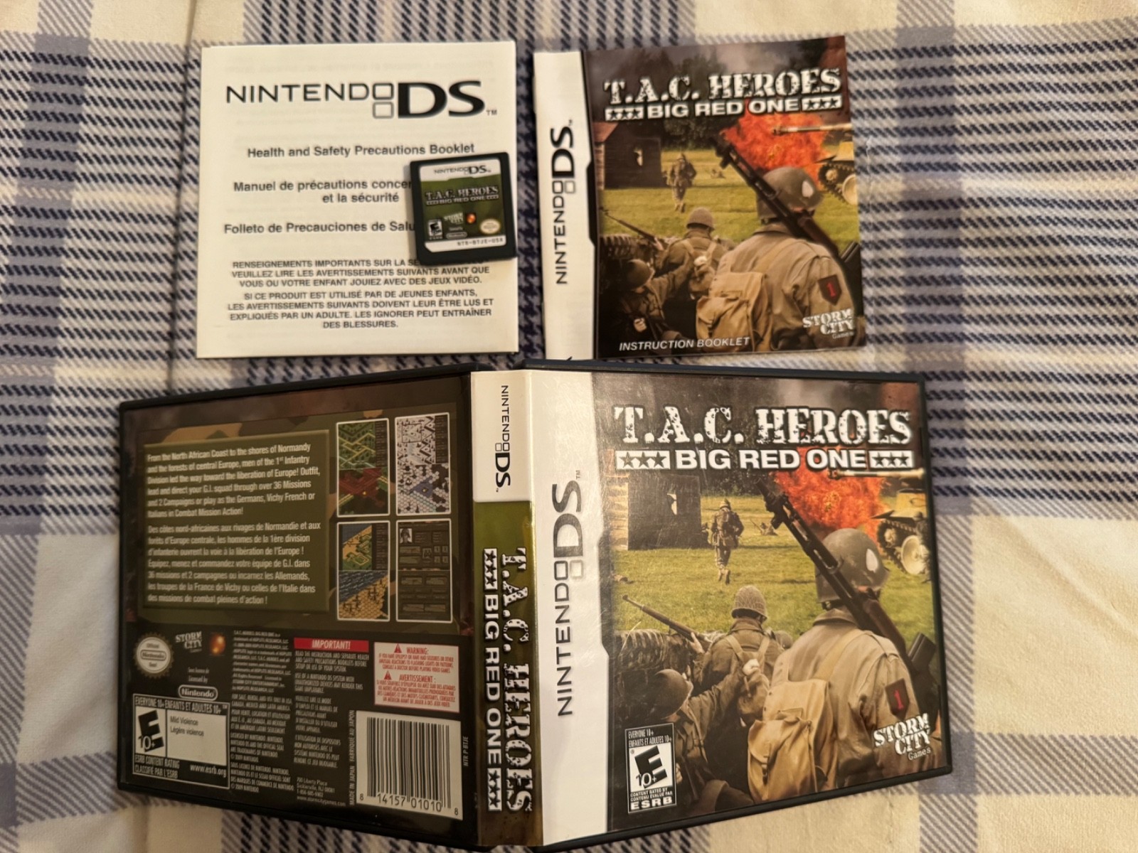 T.A.C. Heroes Big Red One Nintendo DS, Complete, 2009, Storm City, Tested, Used