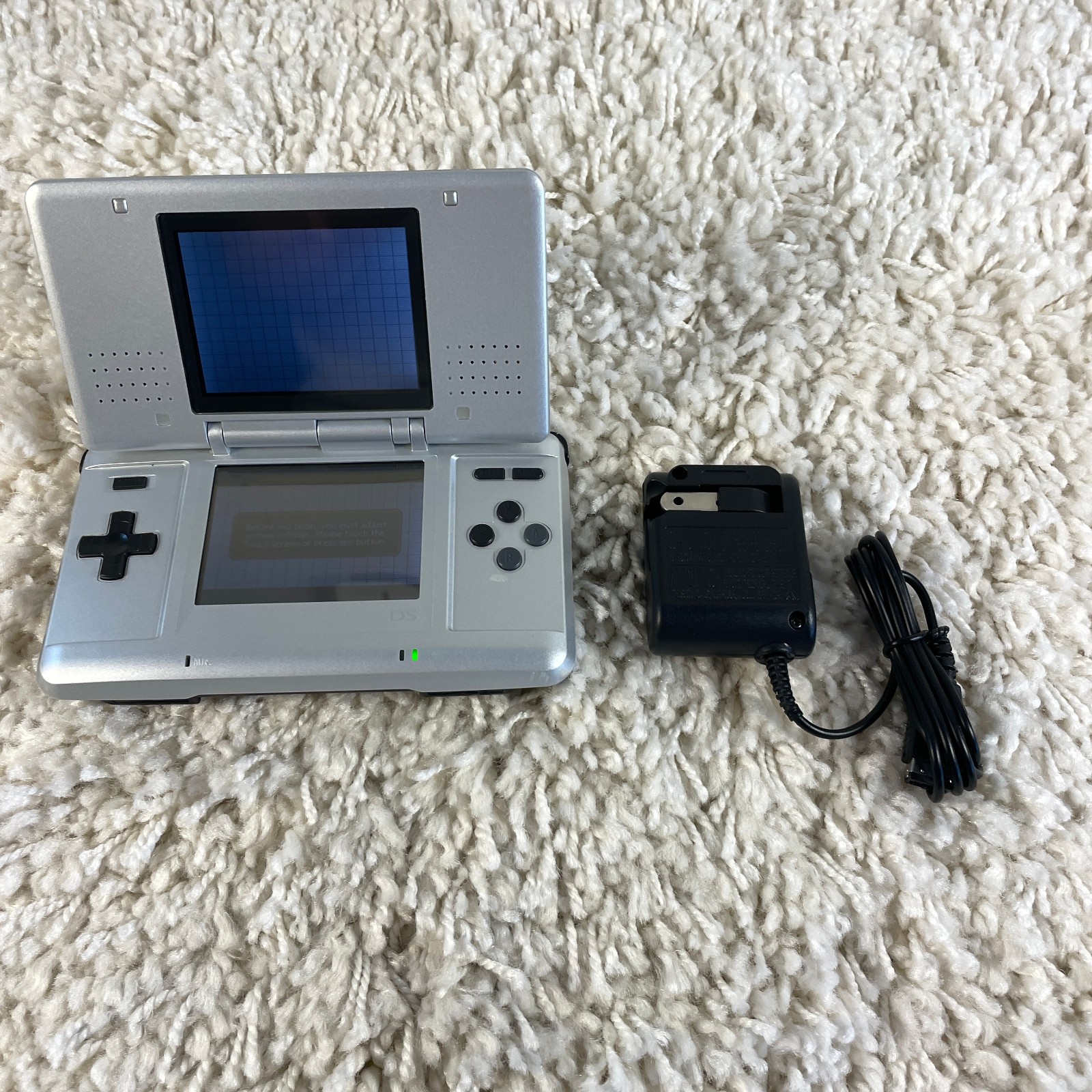 Nintendo DS Original NTR-001 Titanium Silver Handheld Console System Tested