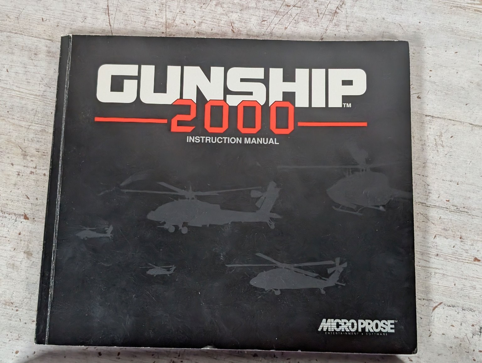 Gunship 2000 IBM PC Video Game Combat Simulation Helicopter Big Box 5″ Floppy