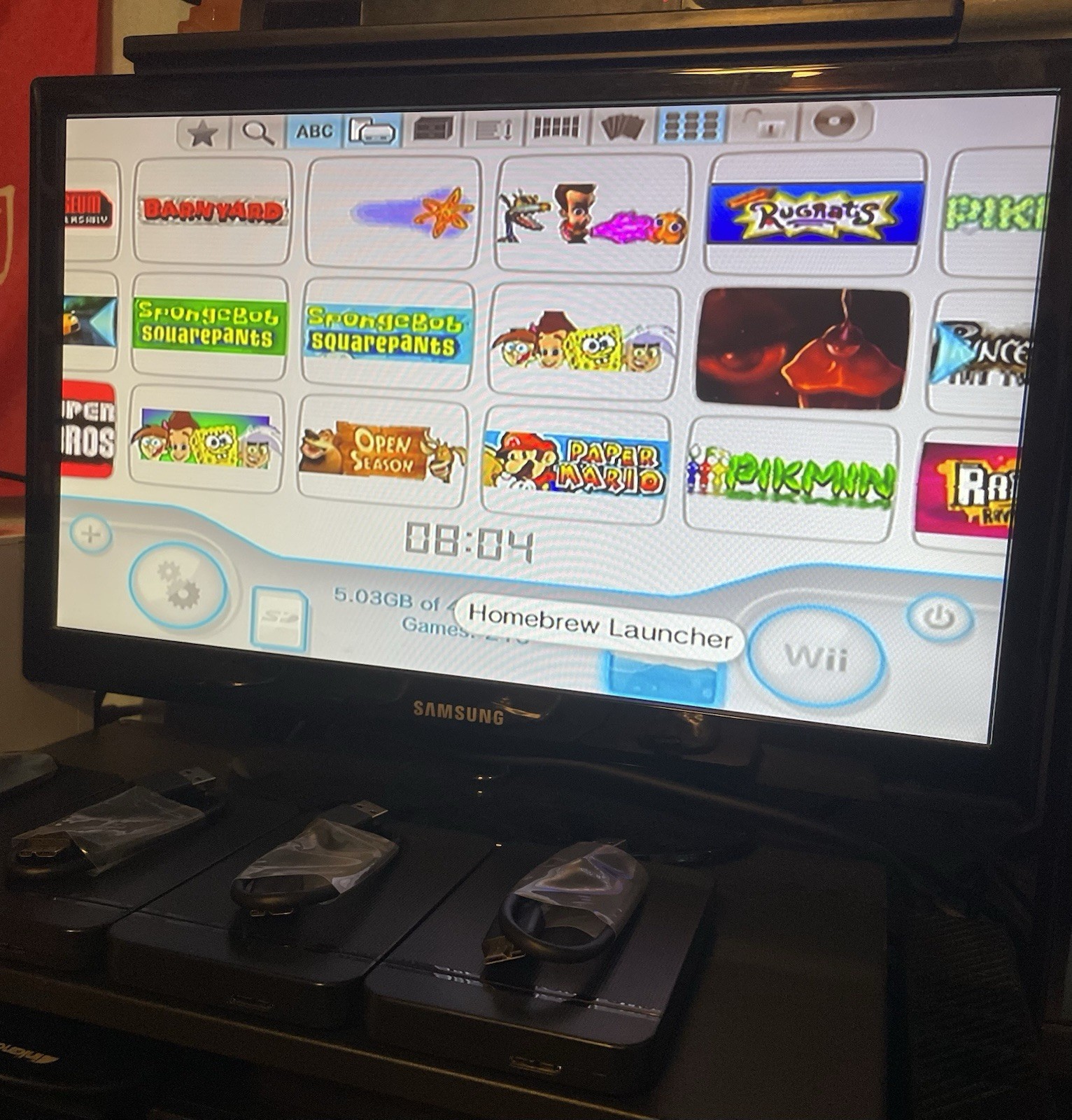 HomeBrew Wii With 500gb Hardrive, Games included