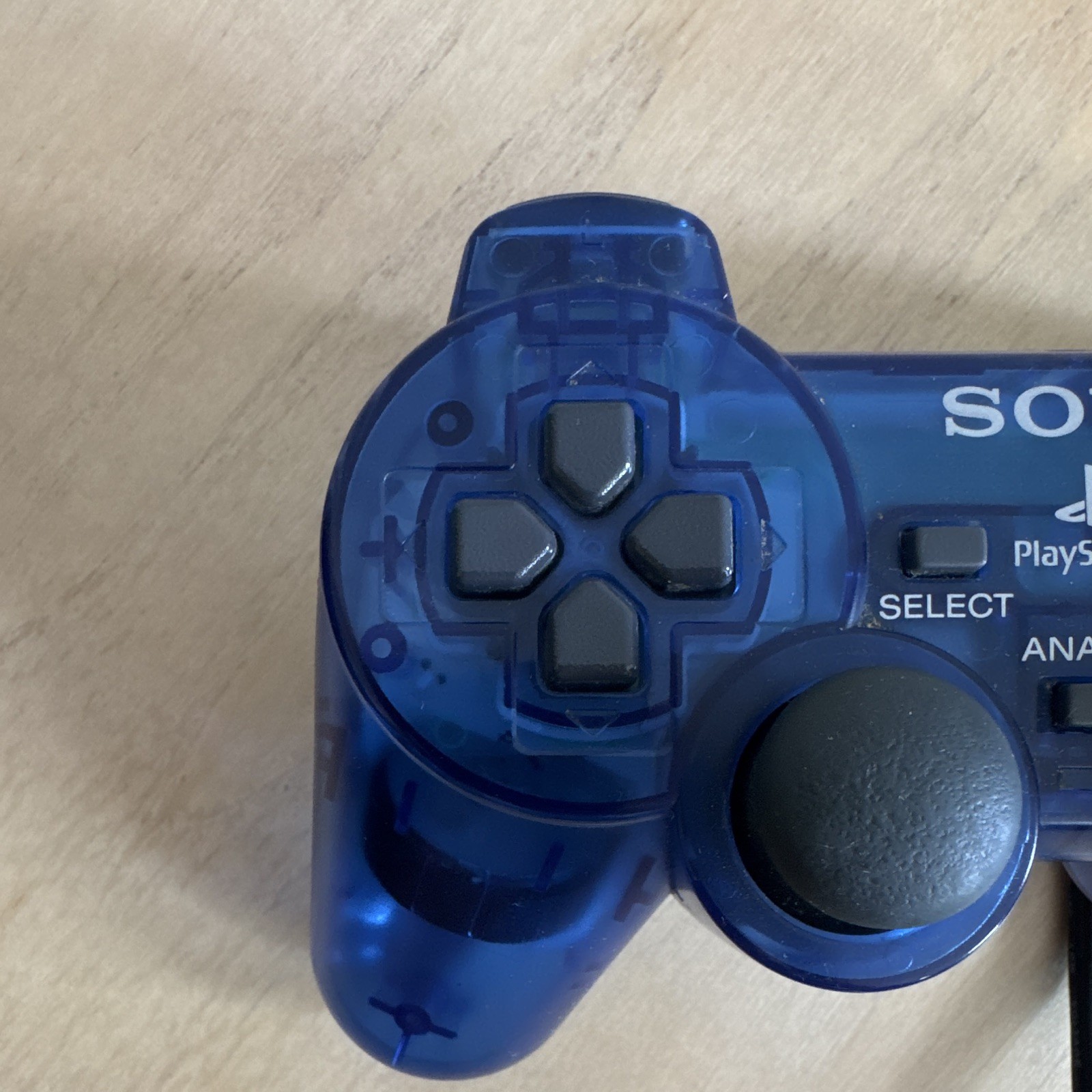 Sony DualShock 2 Analog Wired Controller Blue Transparent for PS1/PS2 SCPH-10010