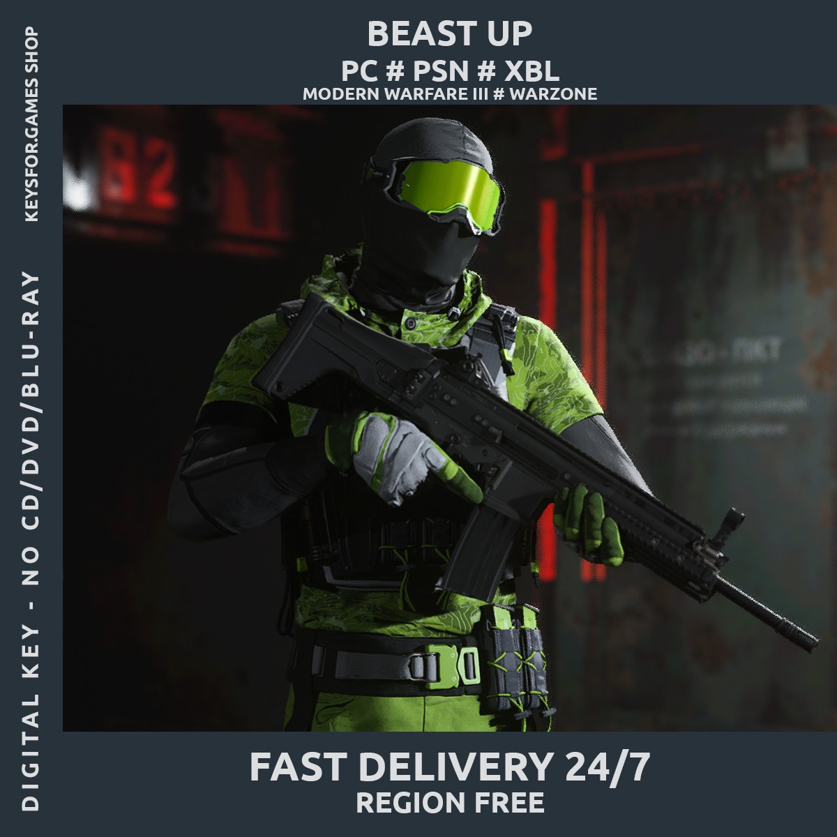 MW3 Green Beast Up Operator Monster Skin – Warzone COD Modern Warfare III