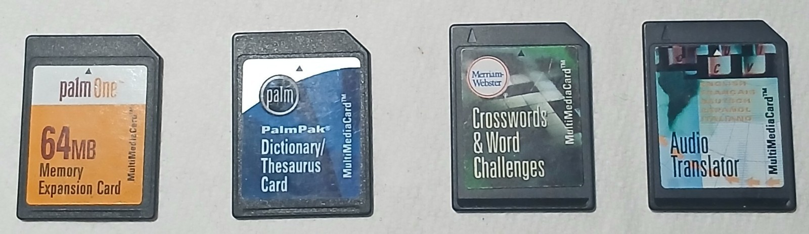 4 MultiMedia Cards: Palm One 64MB Mem Card & Dictionary, Crosswords & Translator