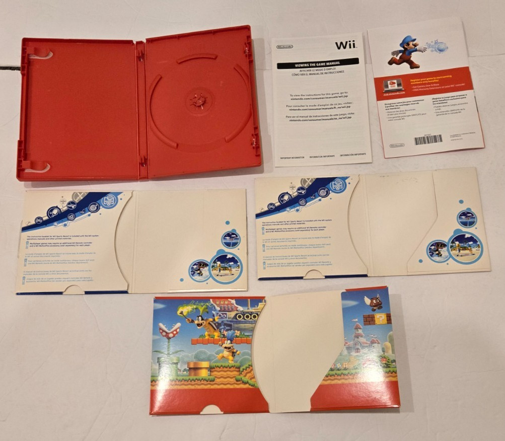 Nintendo Wii Case Lot Mario Kart, Mario Bros, & More CASE ONLY NO GAME OR MANUAL