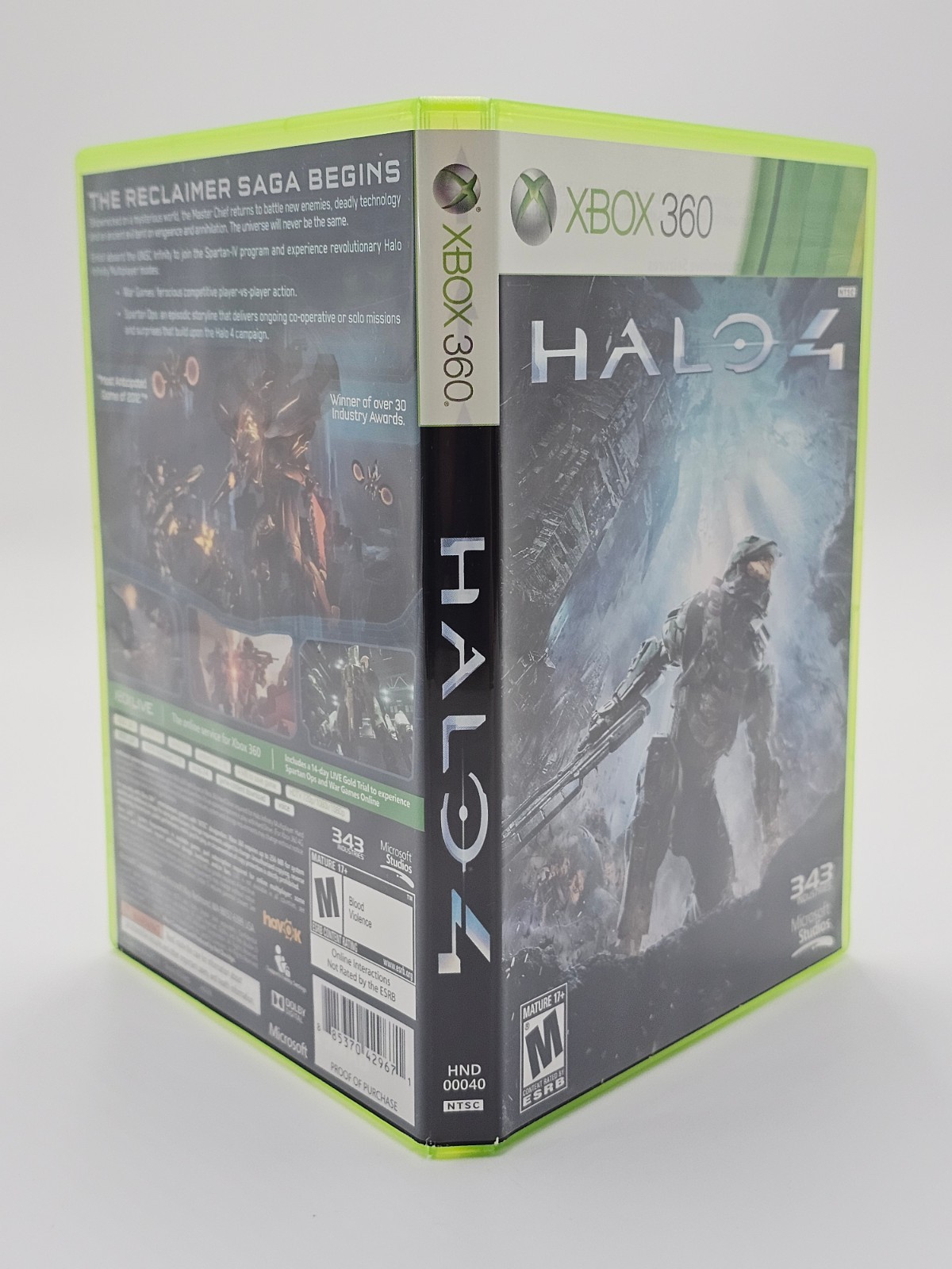 Microsoft Xbox 360 Halo 4 Disc + Case Cleaned & Tested