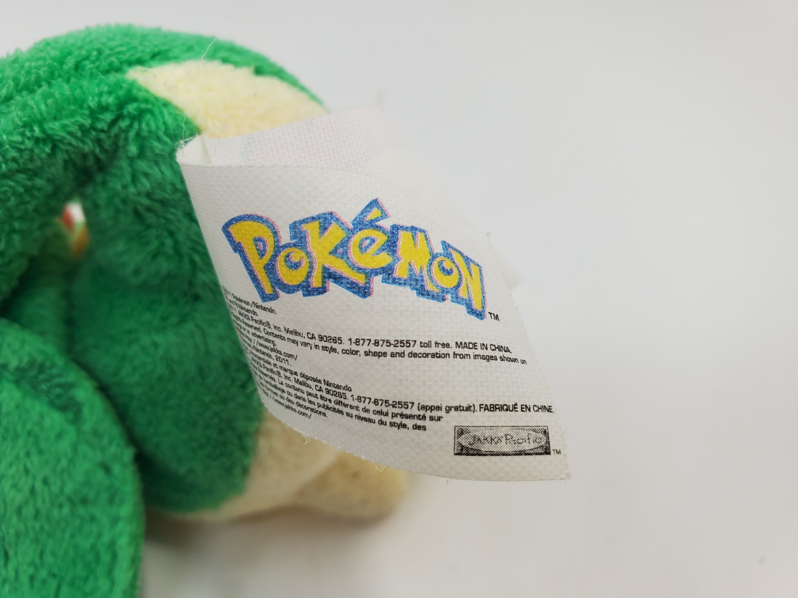 Jakks Pacific 2011 Nintendo Pokemon Snivy 7″ Plush Stuffed Collectible Toy