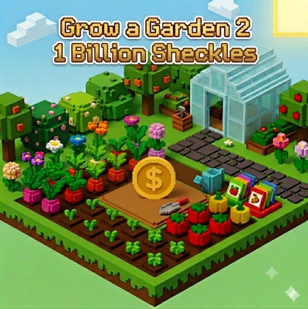Grow a Garden 2 – 1 Billion Sheckles 🪙CHEAP AND FAST DELIVERY⚡