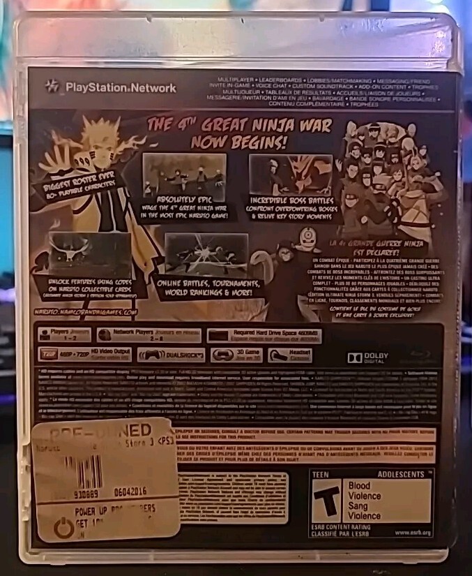 Naruto Shippuden:Ultimate Ninja Storm 3 PS3 (Pre-owned) (TCG Not Included)