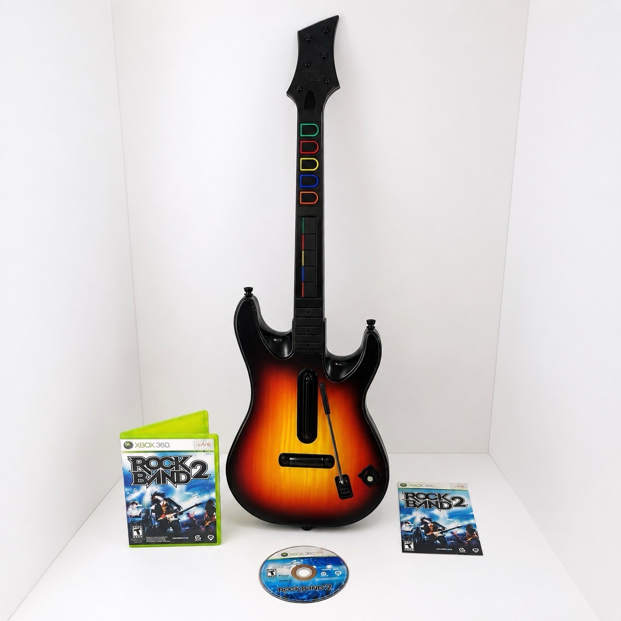 Xbox 360 RedOctane Wireless Guitar Controller + Rock Band 2 Tested Works