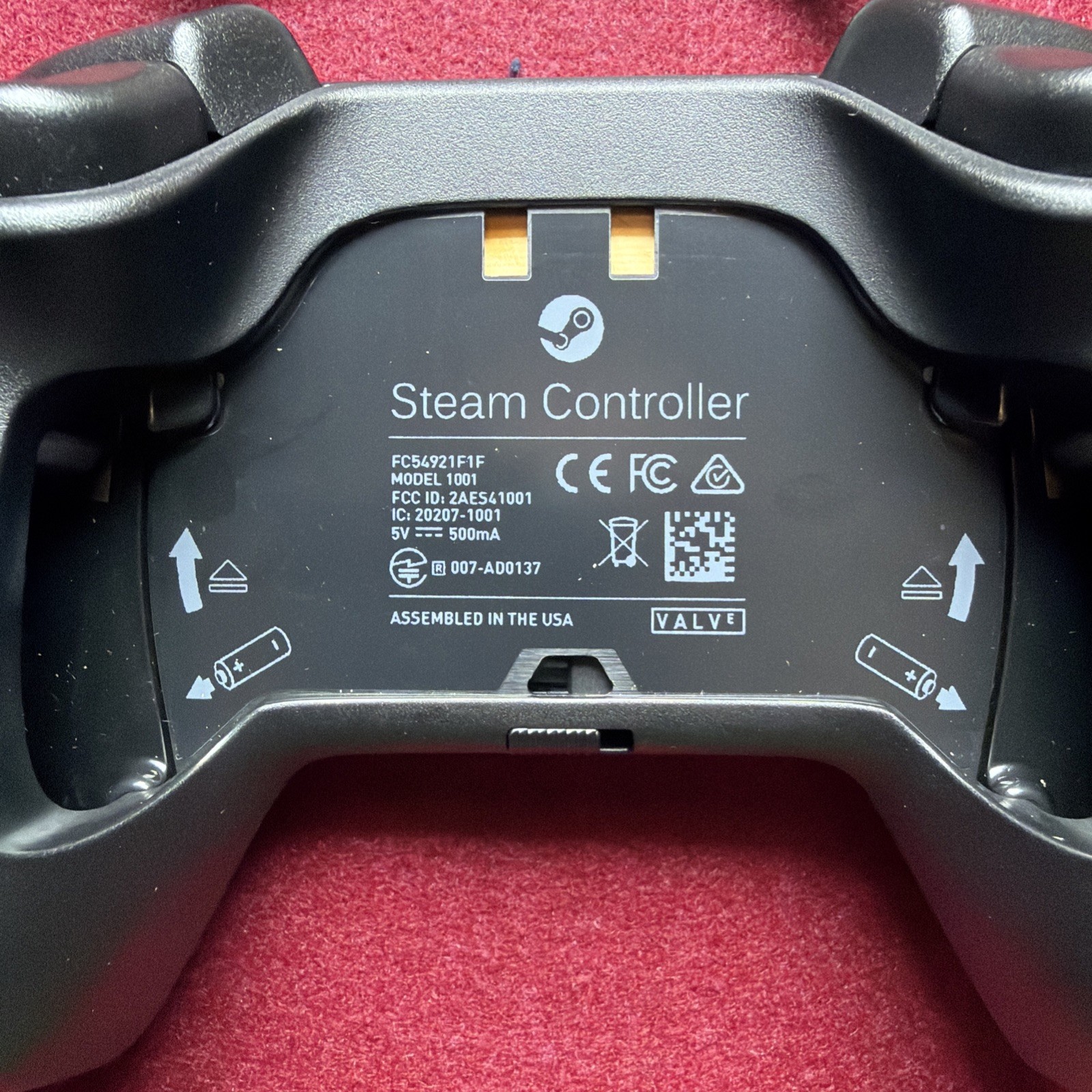 Steam Controller, Model, 1001, Battery Tested, Powers On, No Dongle
