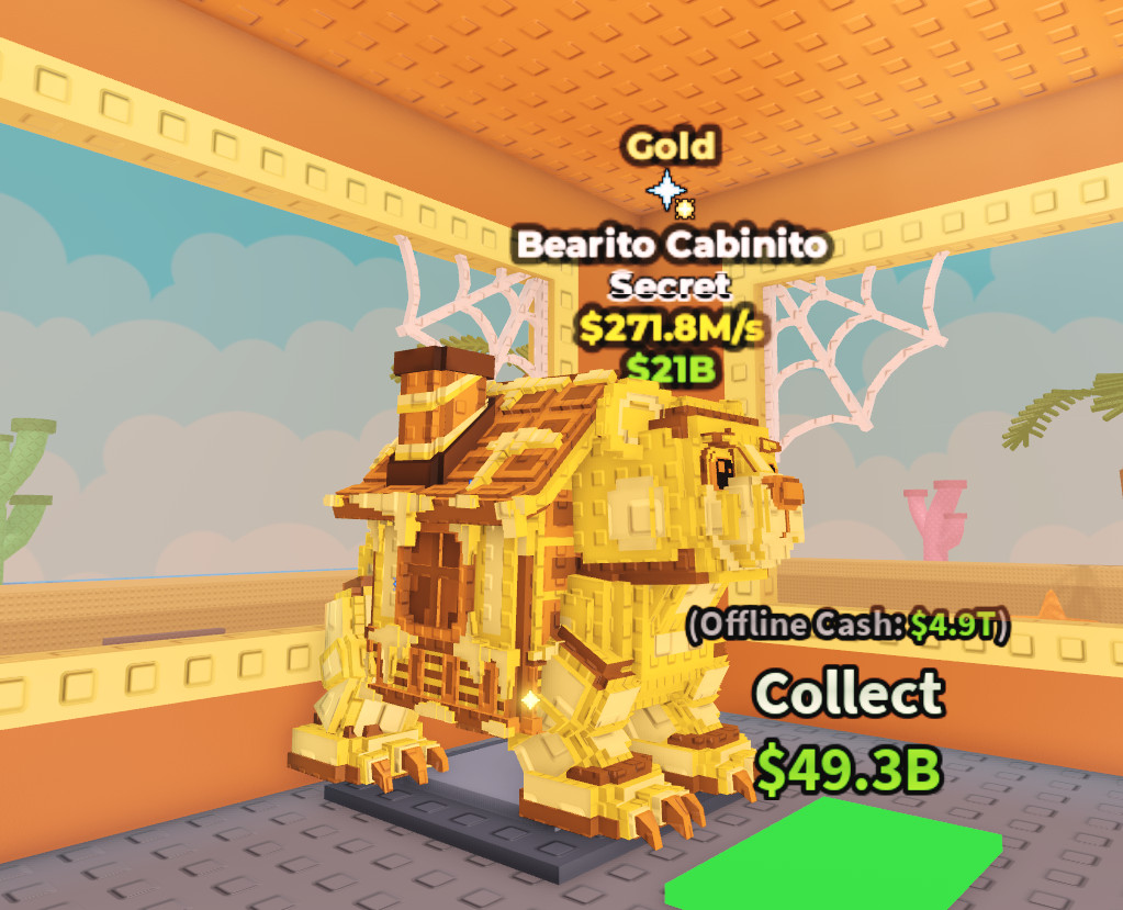 Bearito Cabinito 271.8M/s [ GOLD ] – Steal A Brainrot –