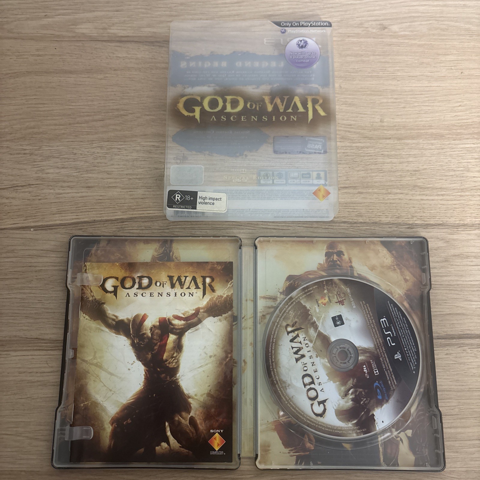 God Of War Ascension Special Steelbook Edition Sony Playstation 3 PS3