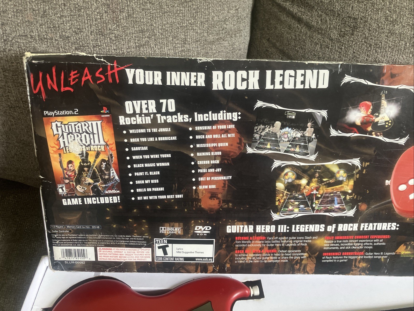 Guitar Hero III Playstation 2 Legends Of Rock Red With Box PSLGH Redoctane