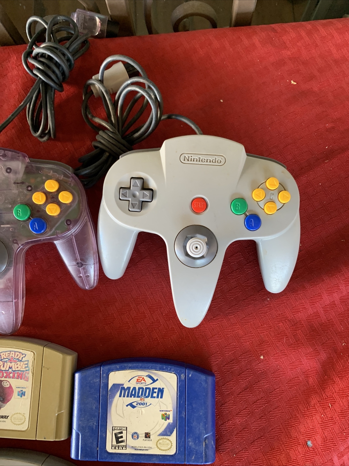 N64 Nintendo 64 Console 4 CONTROLLERS + Cords + Games