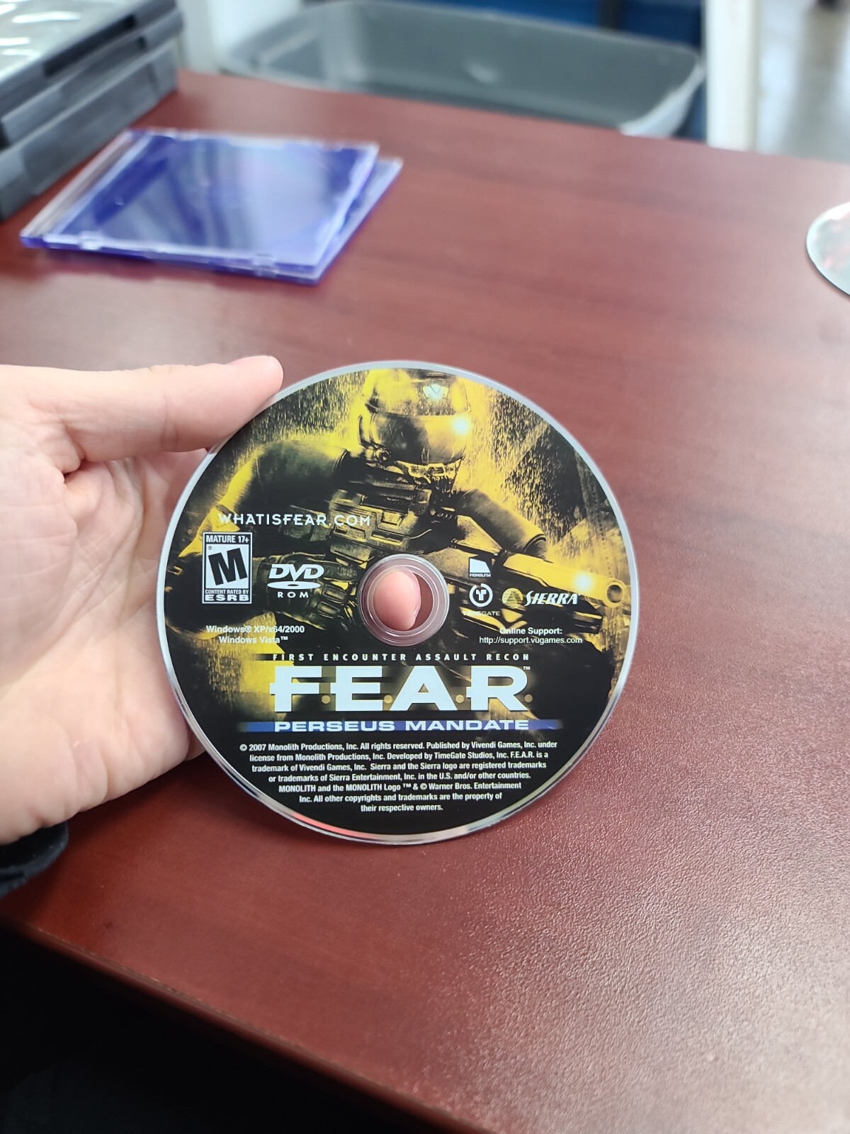 Fear First Encounter Assault Recon DVD Disc Perseus Mandate