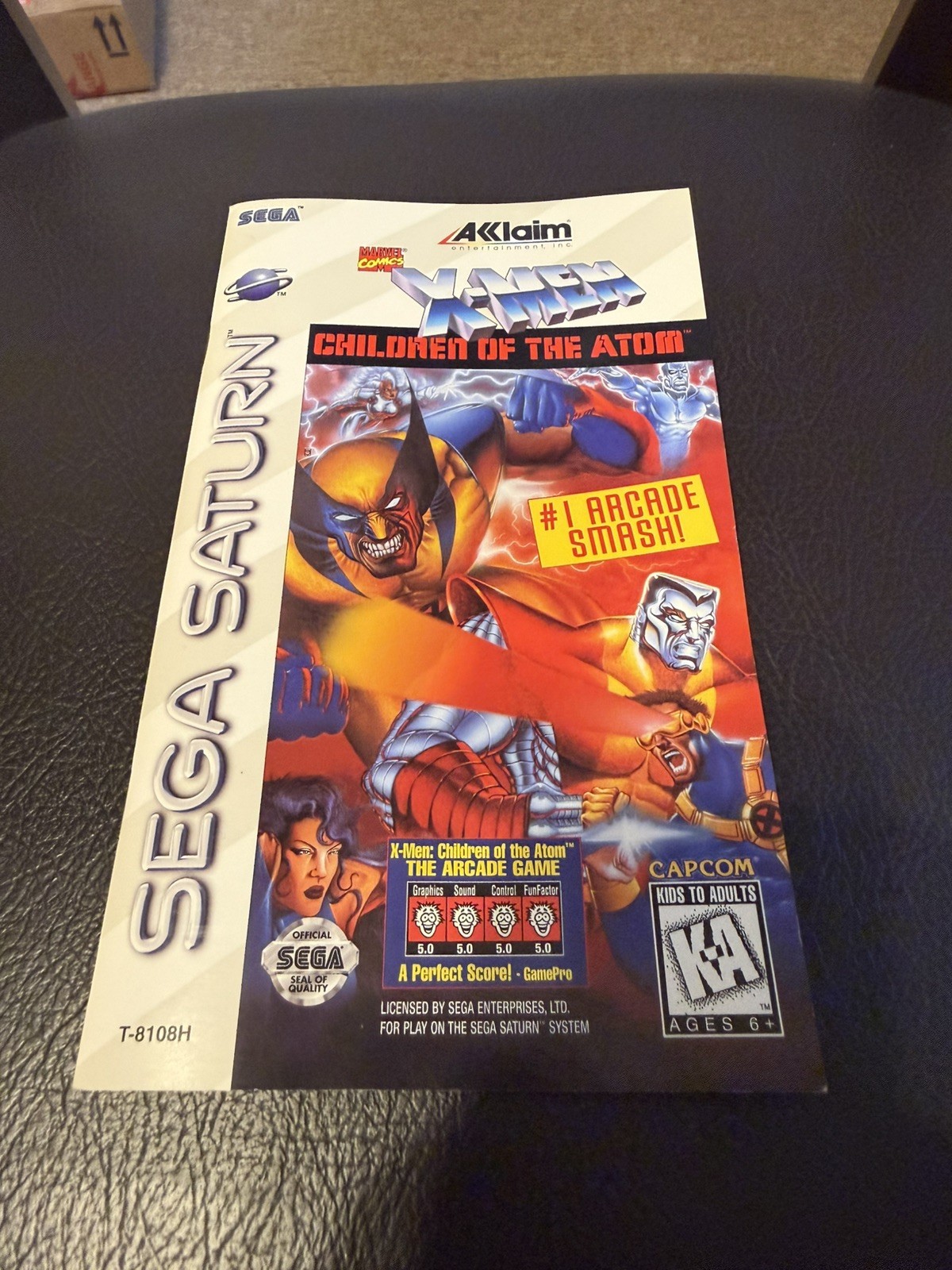 X-Men: Children of the Atom (Sega Saturn, 1996), CIB, Good Condition!