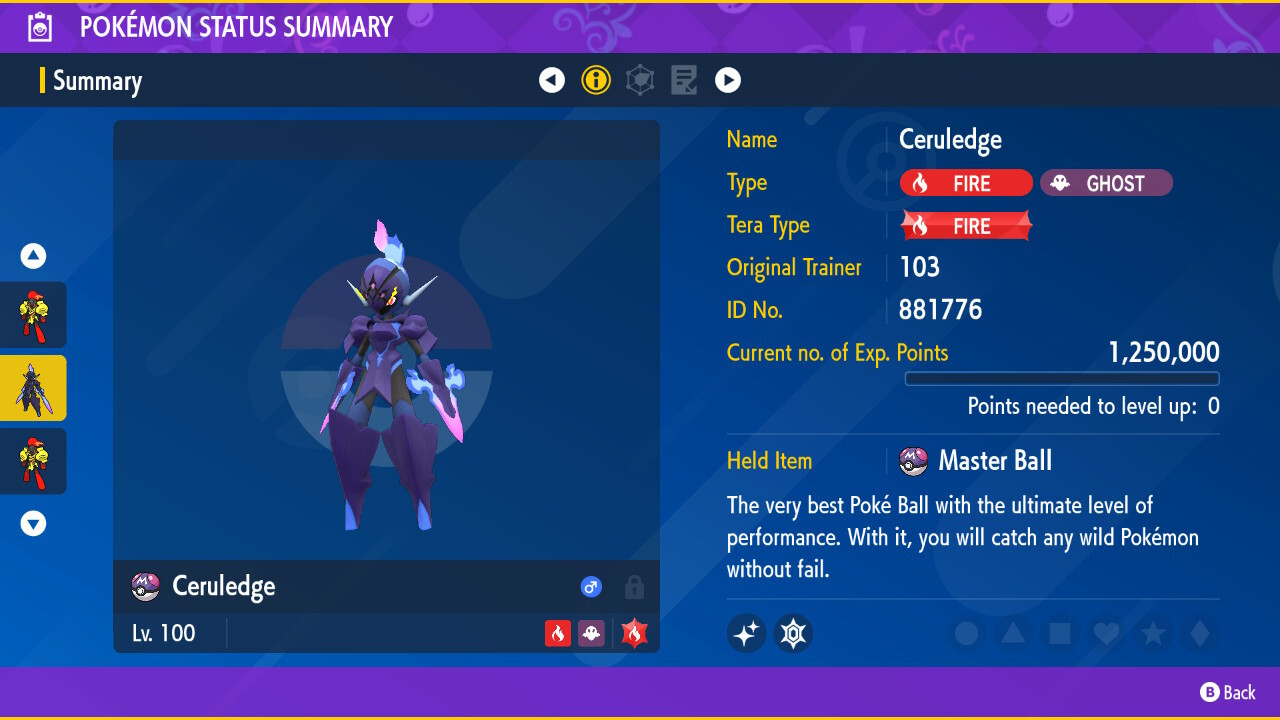 ✨ Shiny ✨ 6IV Ceruledge Armarouge with HA + Master Balls Pokemon Scarlet Violet