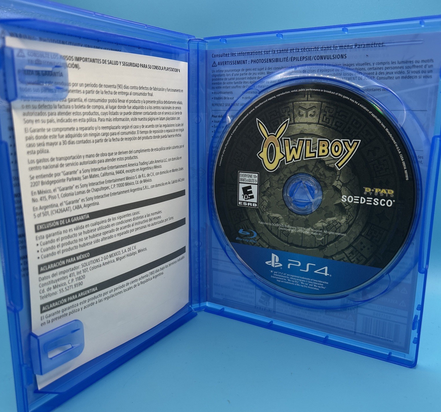 Owlboy Standard Edition for Playstation 4 Complete With Case Tested