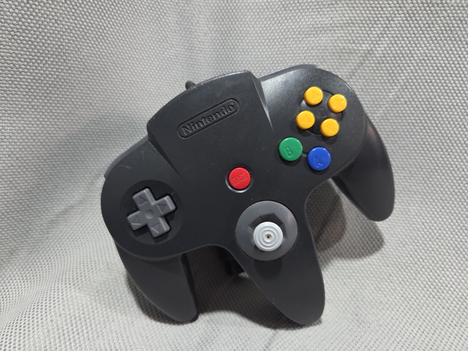 N64 Black Gray Controller OEM Official Nintendo 64 Good Stick Tested And Working