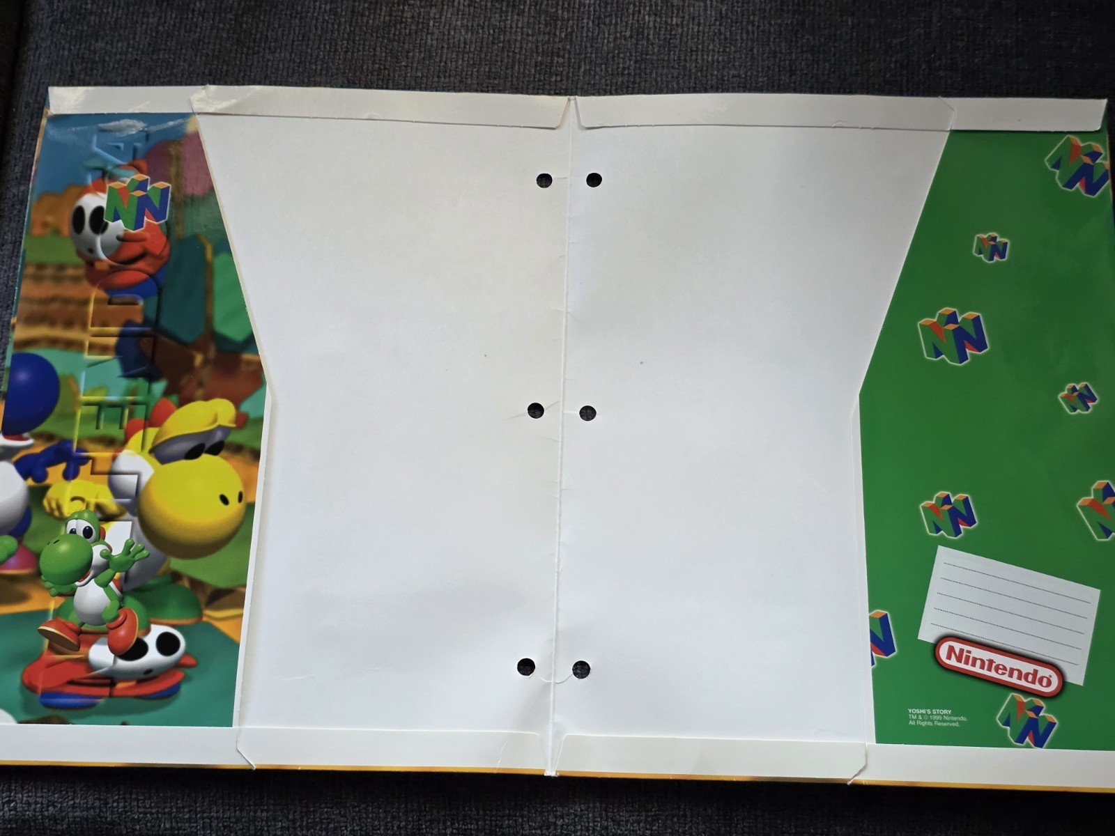 Vintage Nintendo 64 Folders Lot – Mario 64, Yoshi, Star Fox – 90s N64