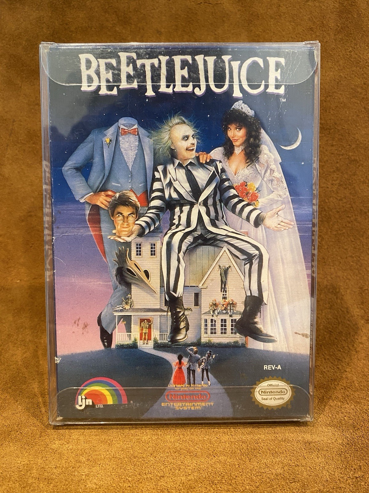 Beetlejuice (Nintendo NES) AUTHENTIC BOX + GAME & BOX PROTECTOR – NO MANUAL!