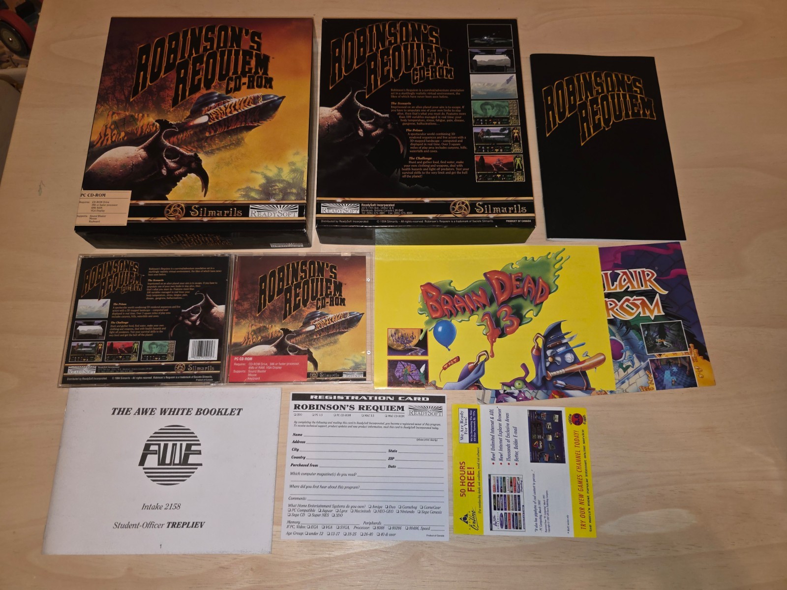 Robinson’s Requiem 1994 IBM PC Game by Silmarils on CD-ROM – CIB!