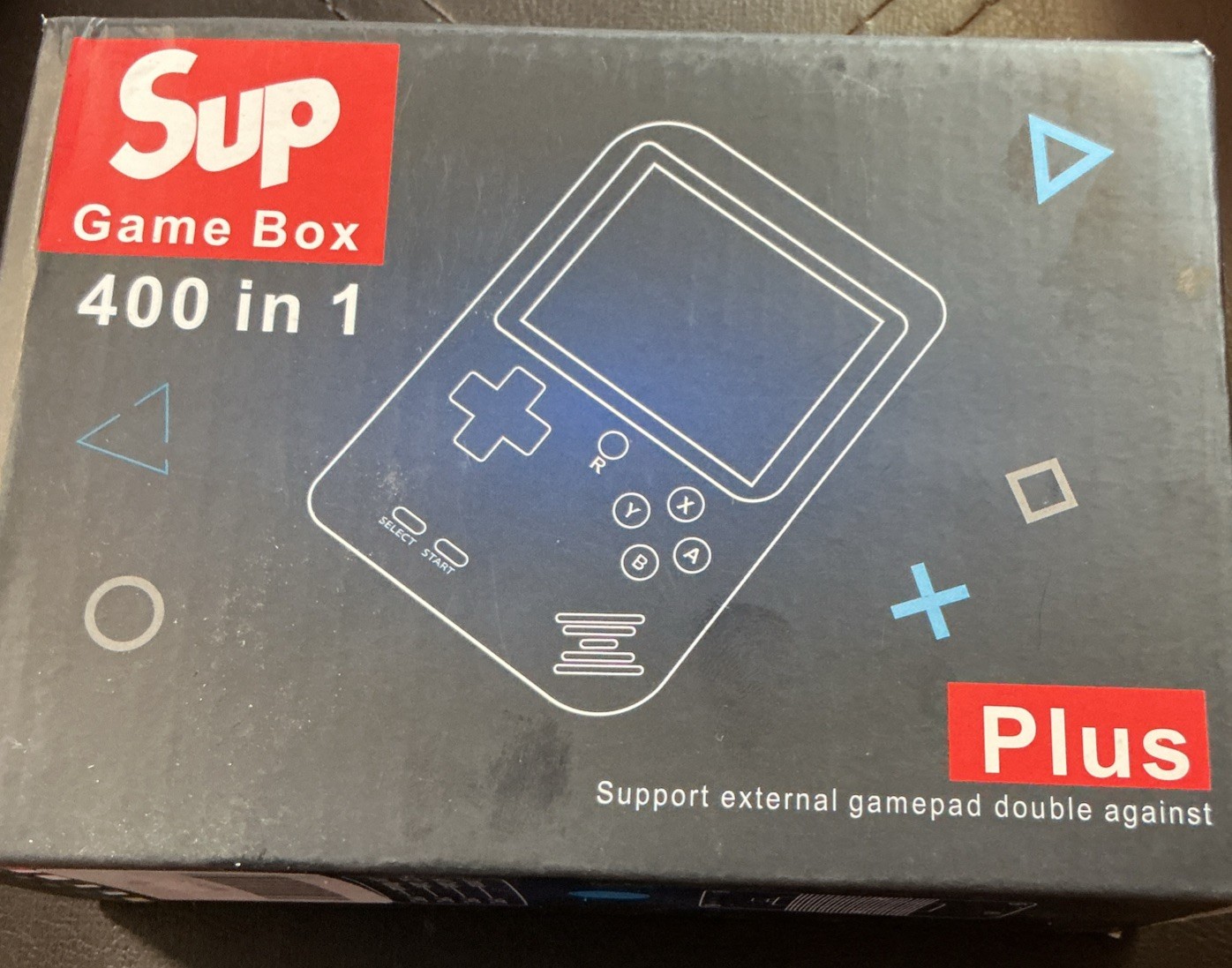 NEW IN THE BOX Blue Mini Game Box Retro Handheld Game Console 500 games