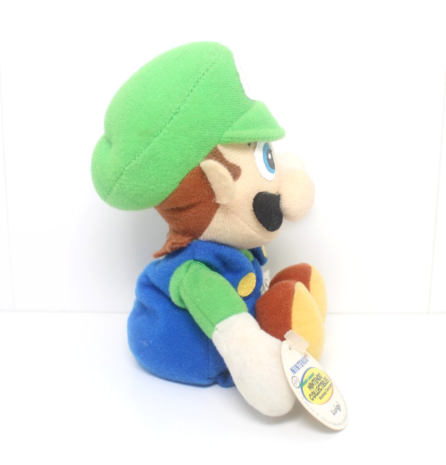 Vintage Nintendo 64 Luigi Beanbag Plush Doll + Hang & Tush Tag (BD&A, 1997)