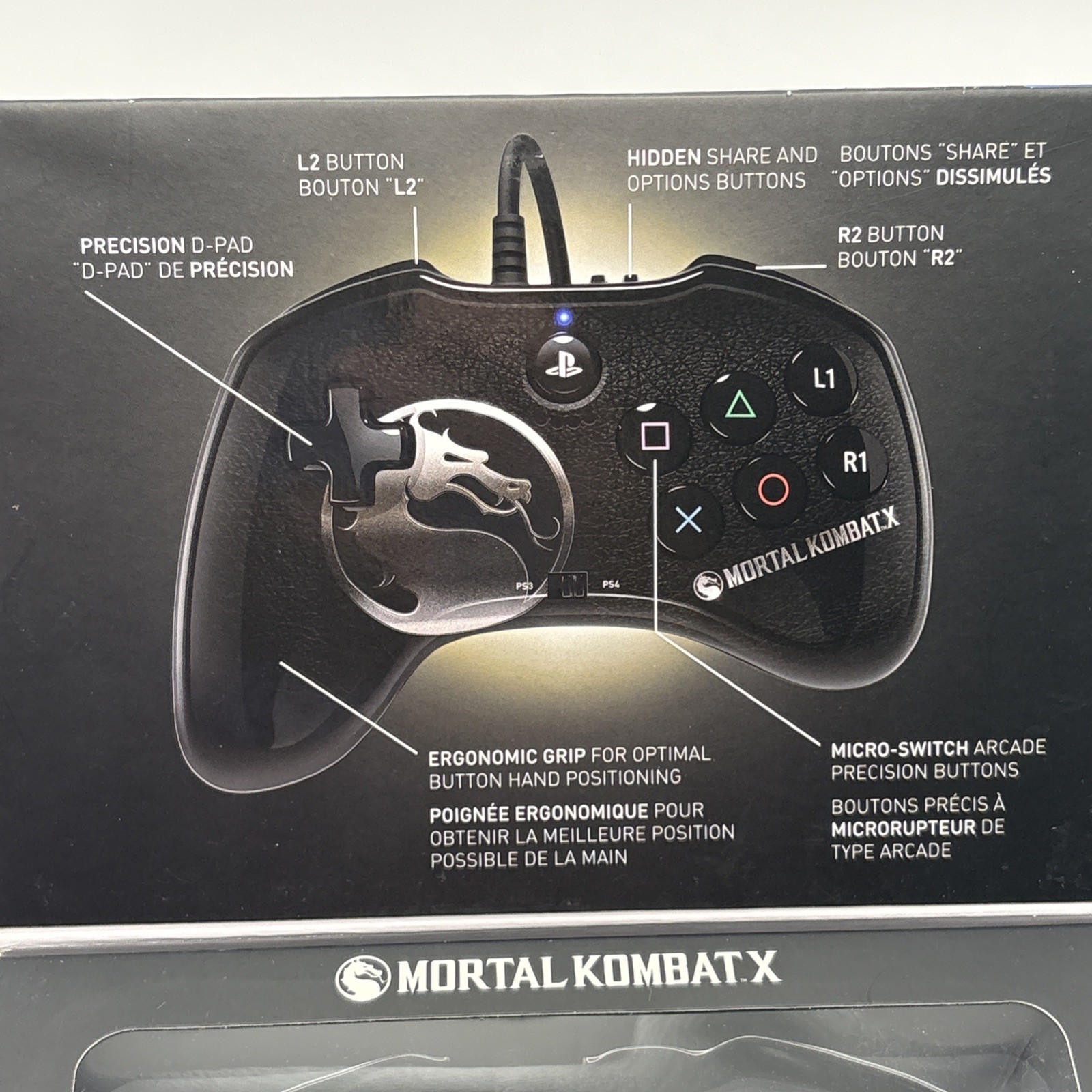 New & Sealed Mortal Kombat X Fight Pad PDP Controller Sony PS3/PS4