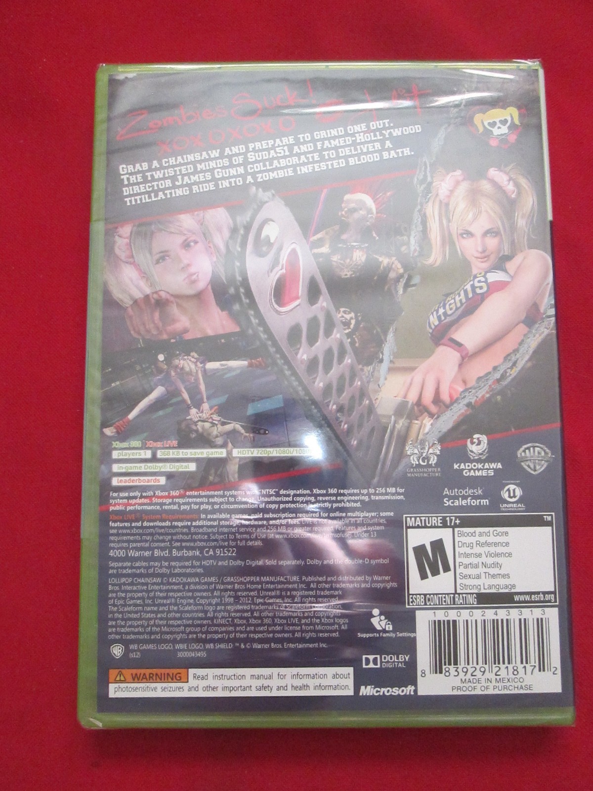 Lollipop Chainsaw Microsoft Xbox 360 Brand New Sealed