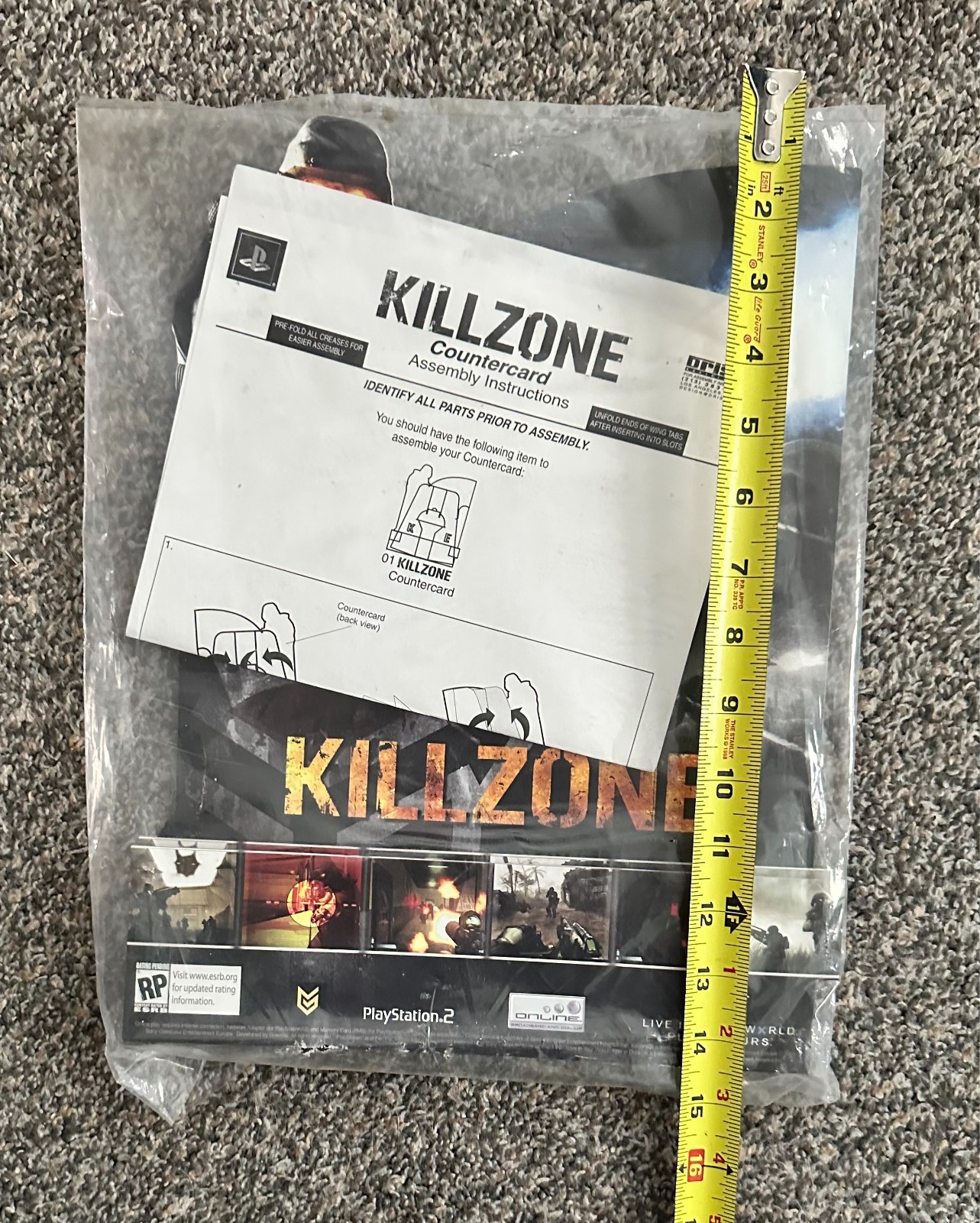 Rare Killzone PS2 Store Display Countercard Promo Standee Playstation 2