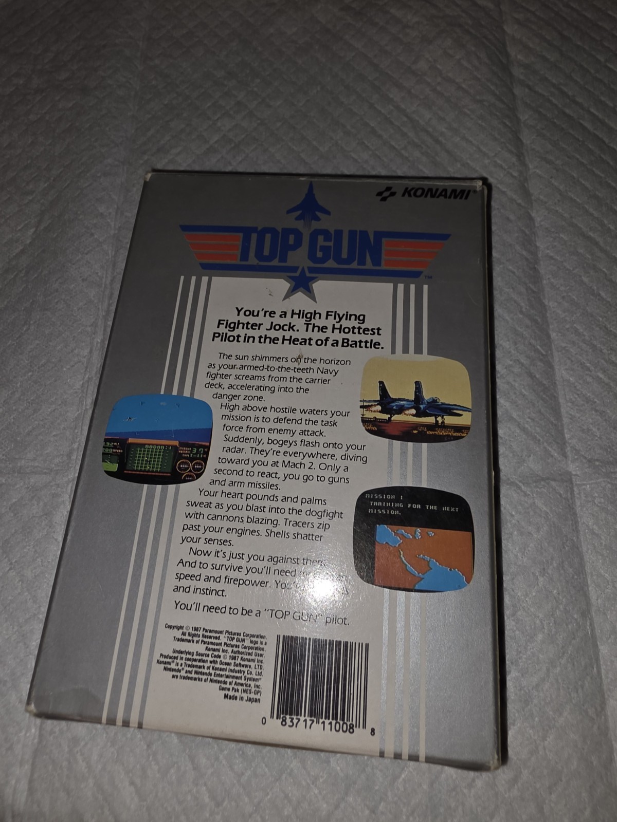 Konami Top Gun for Nintendo NES – Box/Case 1987 NTSC-U/C Flight Sim