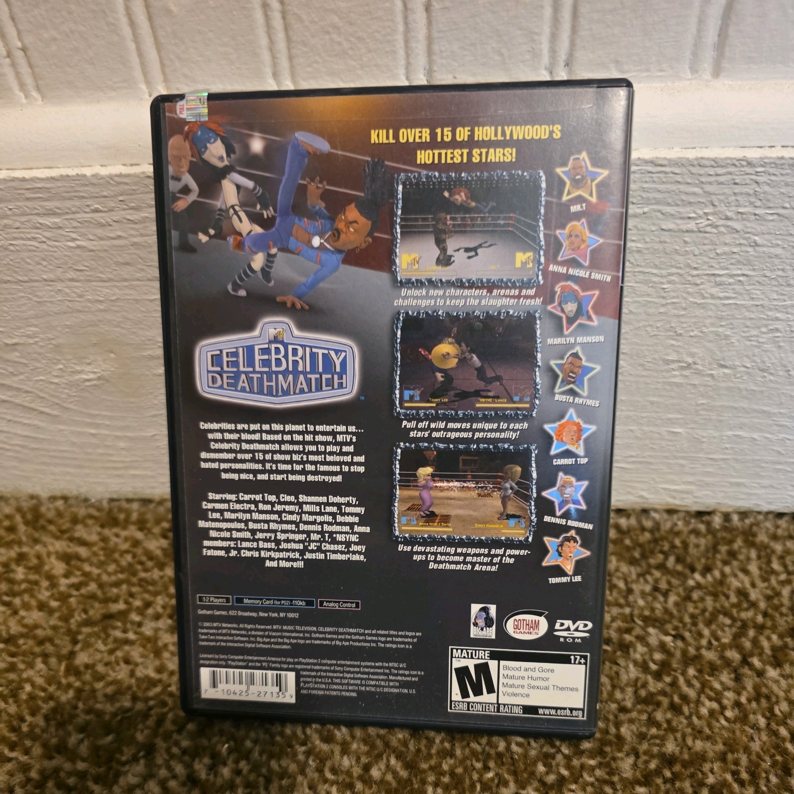 MTV Celebrity Death match (Sony PlayStation 2, 2003) – Tested