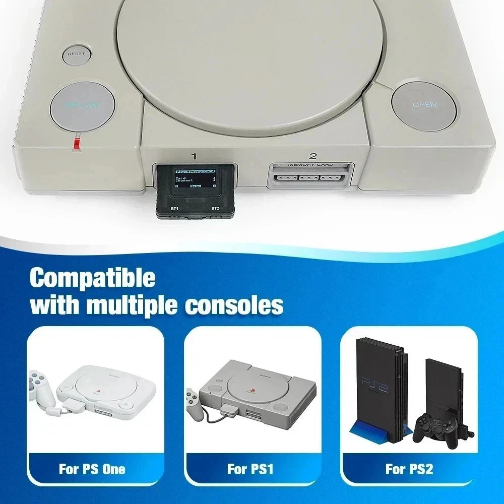 PSxMemCard Gen2 Memory Card for PS1 & PS2 Save Storage