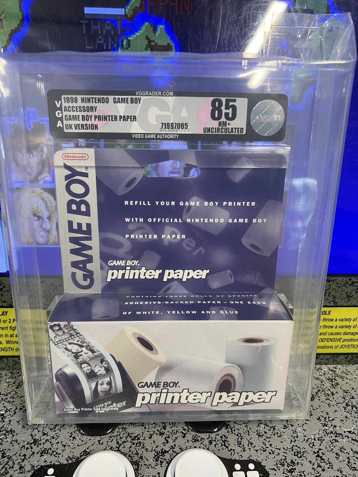 1998 Game Boy Camera Printer Paper Graded VGA 85 NM+ Uncirculated NEW SEALED