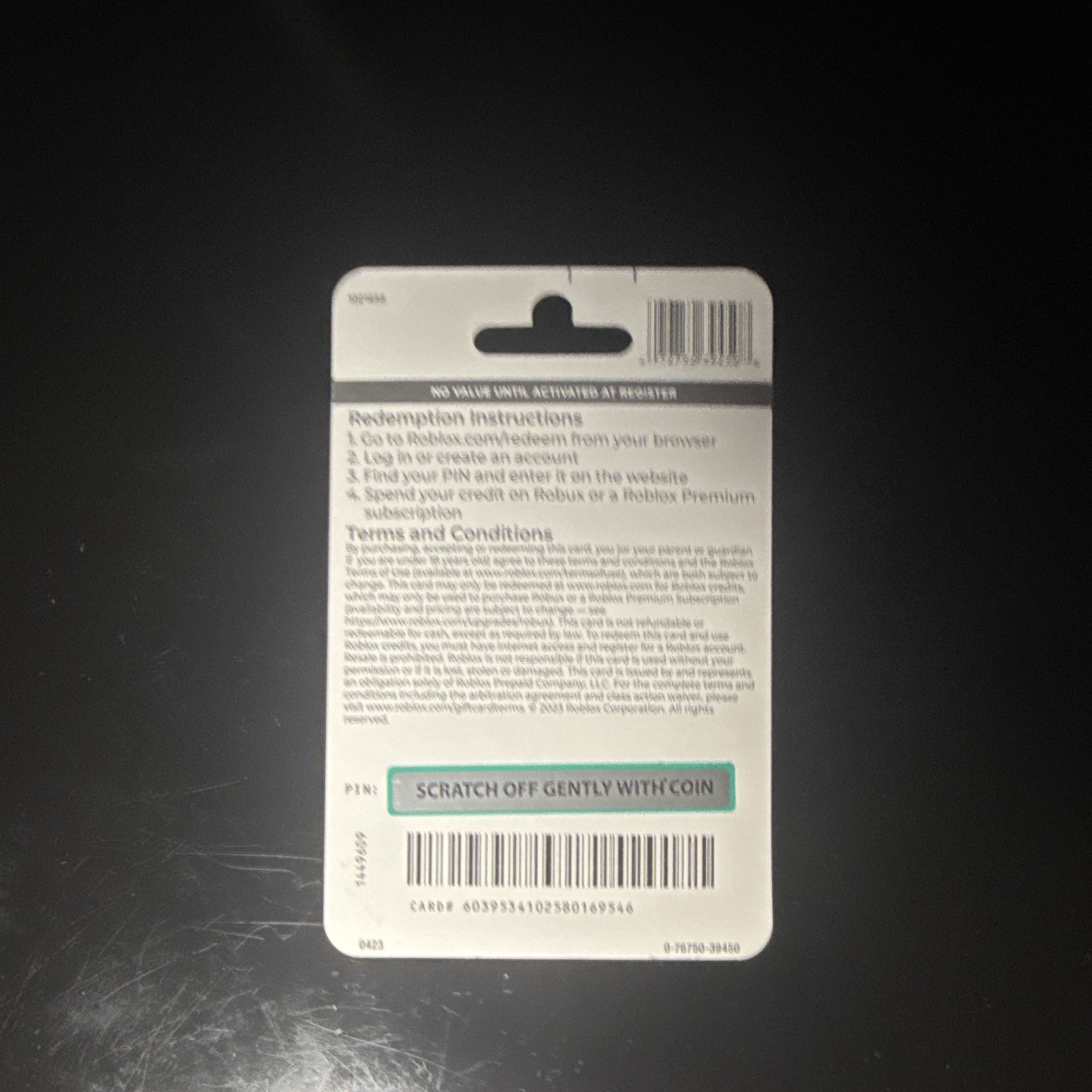 Roblox Robux Prepaid Gaming Card $25 Scratch-Off PIN for Multi-Platform