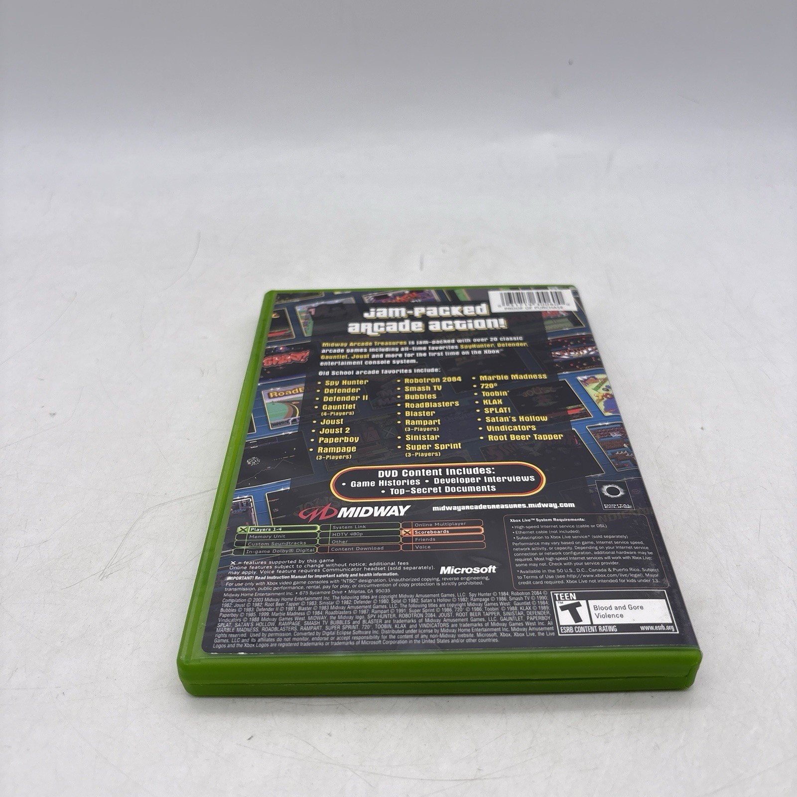 Midway Arcade Treasures Microsoft Original Xbox Complete w/ Manual CIB Tested
